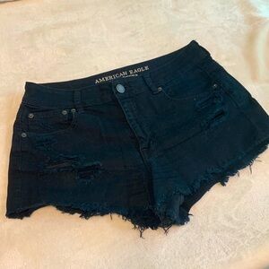 American Eagle Outfitters Black Denim Shorts